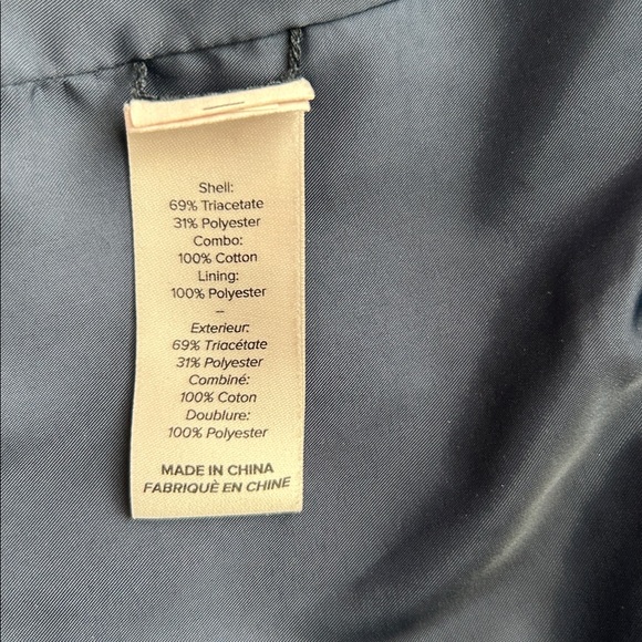 Cinq A Sept Women’s Roxie Contrast Trim Blazer In Navy Blue Size 6 - Picture 12 of 16